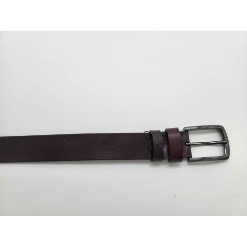 Ceinture cuir de vachette marron