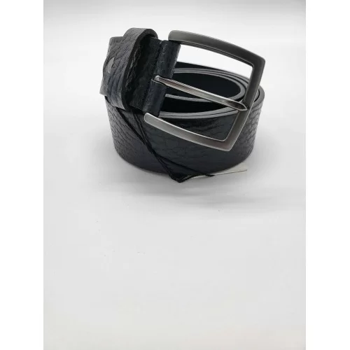 Ceinture en cuir de vachette grainée 4cm