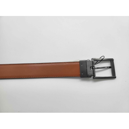 Ceinture cuir réversible  vachette marron et noir