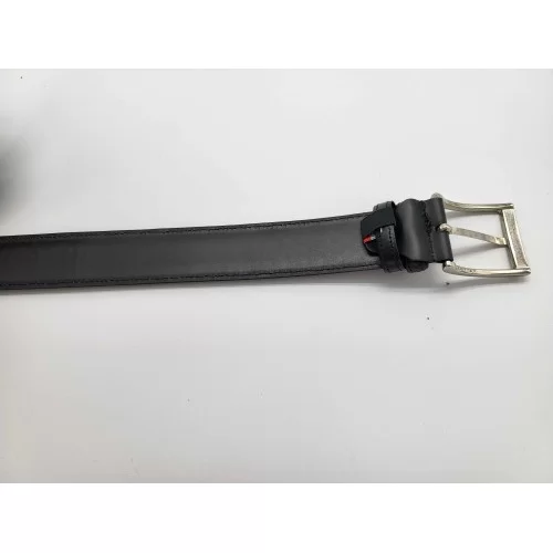 Ceinture cuir de vachette noir imprimé