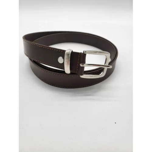 Ceinture cuir de vachette marron