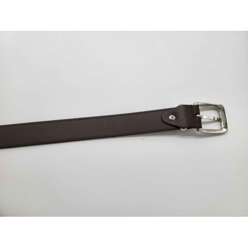 Ceinture cuir de vachette marron