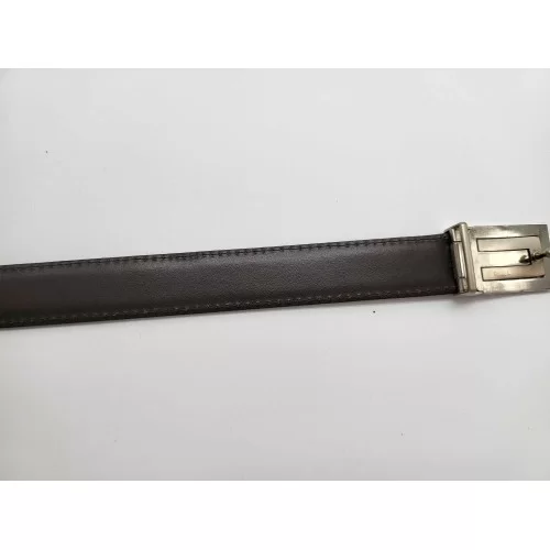 Ceinture cuir réversible vachette camel et marron chocolat