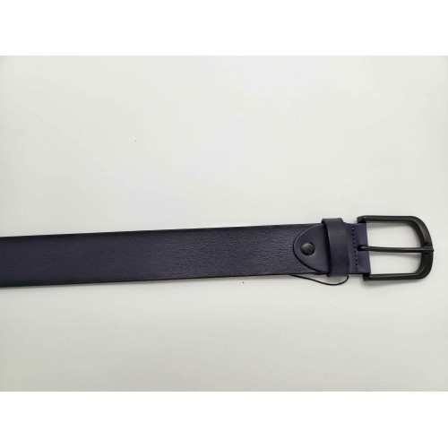 Ceinture cuir de vachette bleu marine