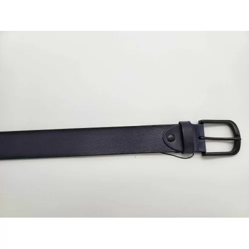 Ceinture cuir de vachette bleu marine