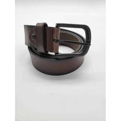 Ceinture cuir de vachette chocolat