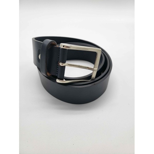 Ceinture cuir de vachette bleu marine
