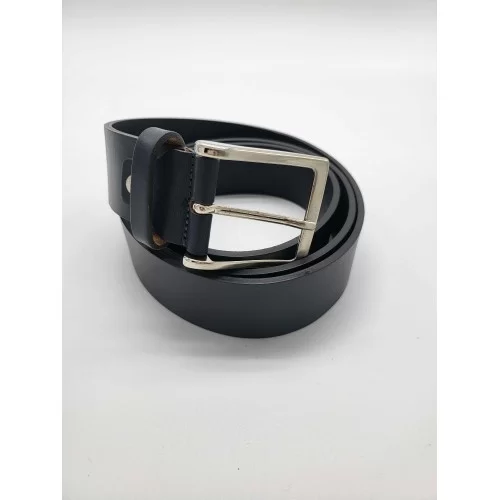 Ceinture cuir de vachette bleu marine