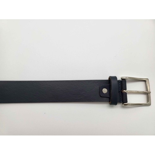 Ceinture cuir de vachette bleu marine