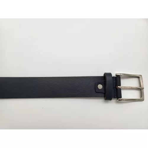 Ceinture cuir de vachette bleu marine