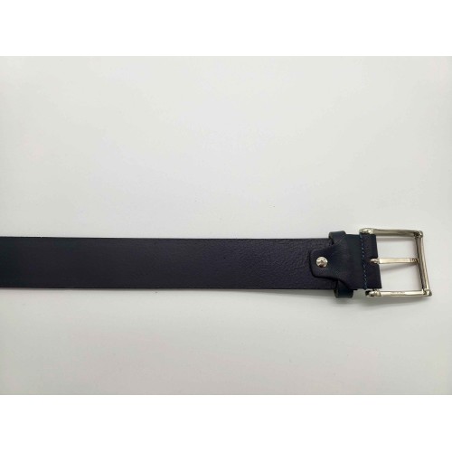 Ceinture cuir de vachette bleu marine