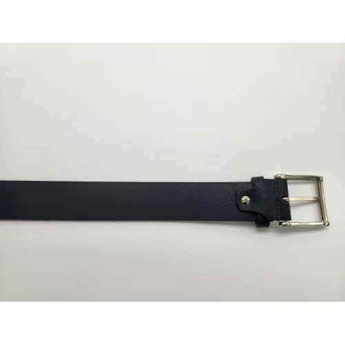 Ceinture cuir de vachette bleu marine
