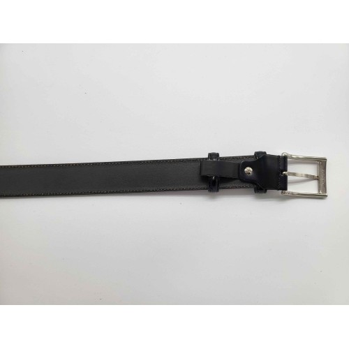 Ceinture en  cuir de vachette couleur noire brillant