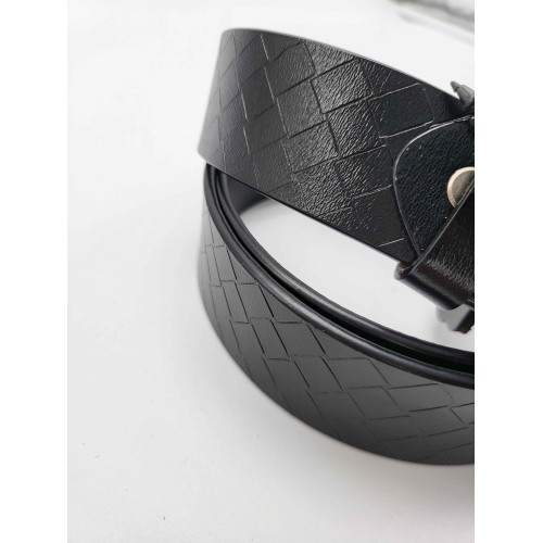 Ceinture en  cuir de vachette couleur noire impression laser
