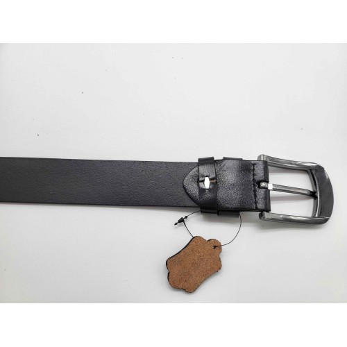 Ceinture en  cuir de vachette couleur noire impression laser