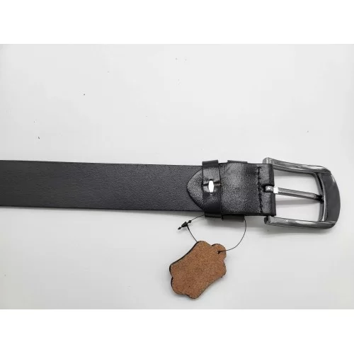 Ceinture en cuir de vachette couleur noire impression laser