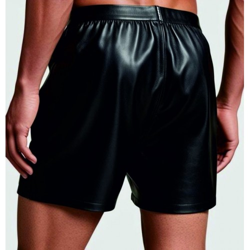 Boxer caleçon homme fermeture éclaire en agneau noir modèle Henrique