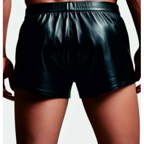 Boxer court un cuir agneau caleçon ceinture élastique homme élastiqué  modèle Rarire