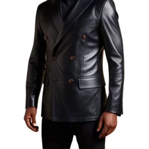 Veste croisée cuir Blazer homme modèle Lasso