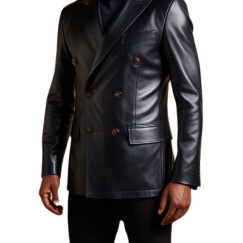 Veste croisée cuir Blazer homme modèle Lasso