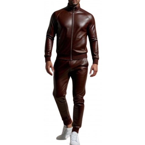 Blouson jogging homme cuir agneau noir modèle Silace
