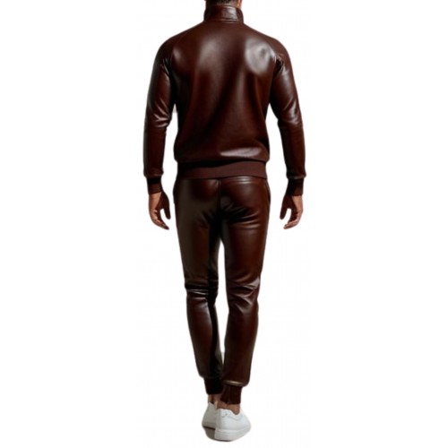 Blouson jogging homme cuir agneau noir modèle Silace