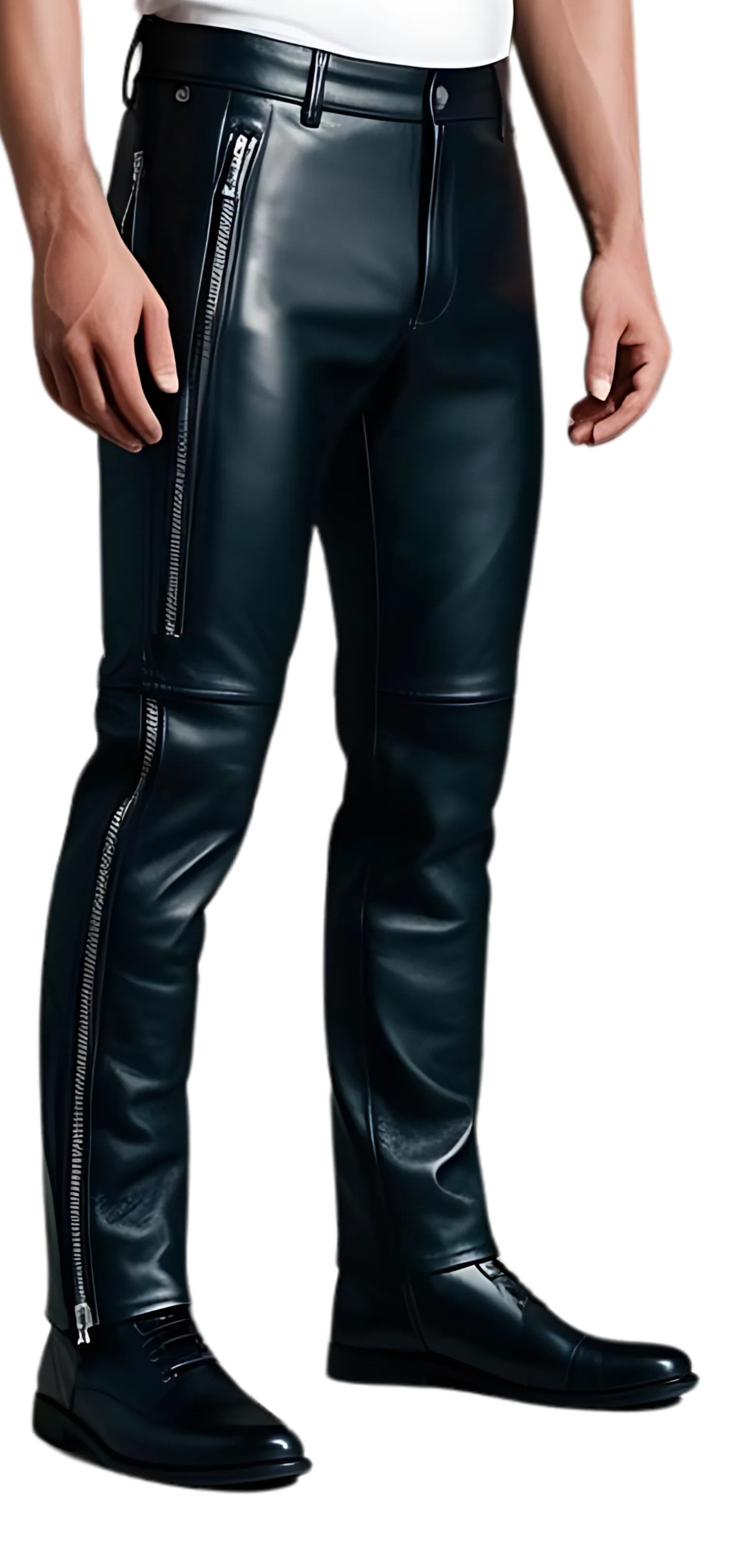 Pantalon de Moto Vintage en Cuir pour Homme