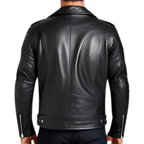 Perfecto cuir homme agneau noir modèle Francisse