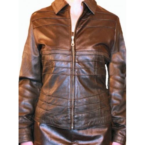 Woman's leather jacket model Ines