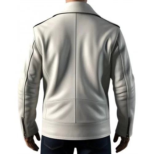 Perfecto cuir homme en agneau blanc modèle Divace