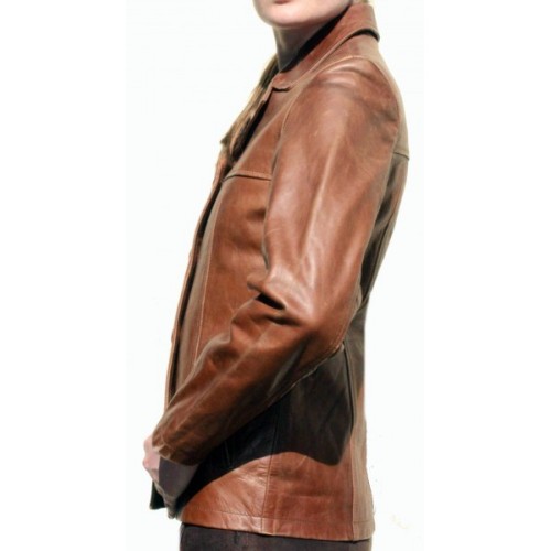 Woman's leather jacket model Elodie