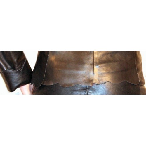 Woman's leather jacket model Celia