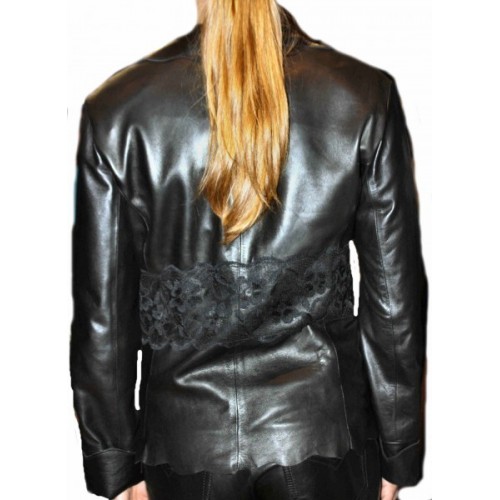 Woman's leather jacket model Caissay