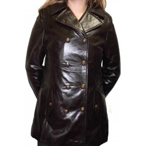 Woman's leather jacket model Caissay
