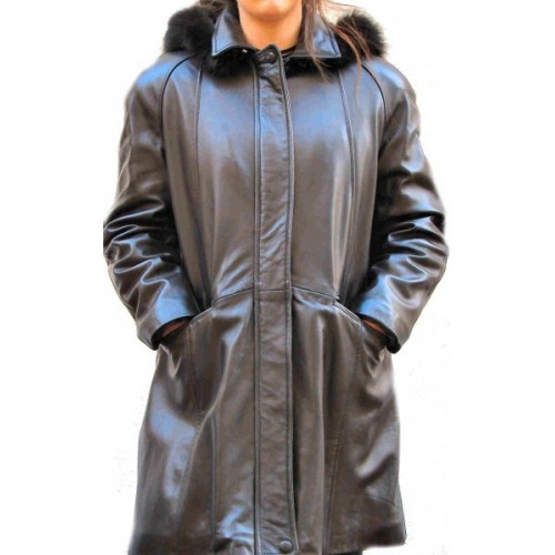 Woman's leather jacket model Agnes