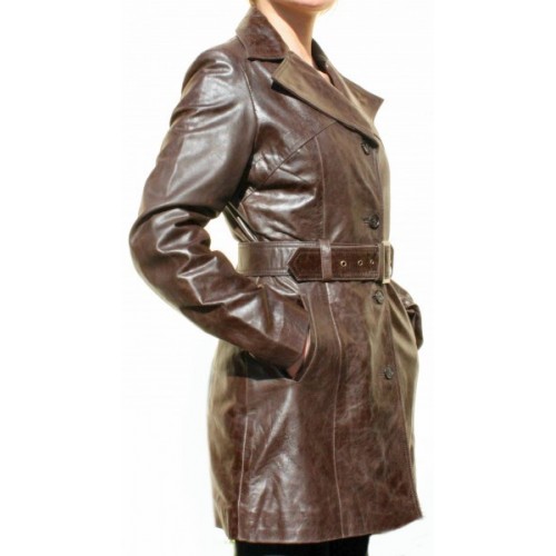 Woman's leather jacket model Agathe