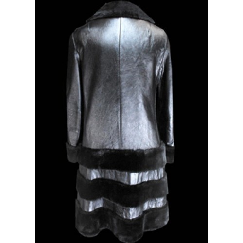 Woman's leather coat model Gab