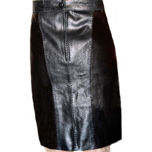 Woman's leather coat model Julia