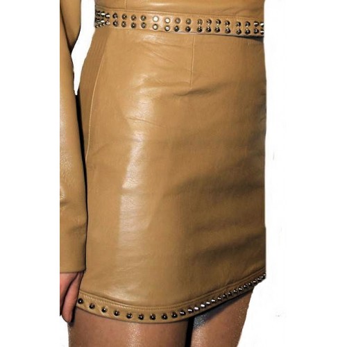 Woman's leather coat model Istrelle