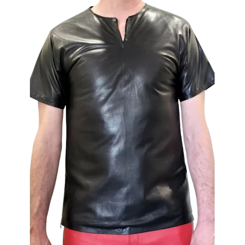 Tee shirt en agneau noir modèle Dixty