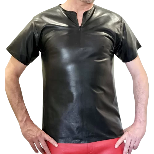 Tee shirt en agneau noir modèle Dixty