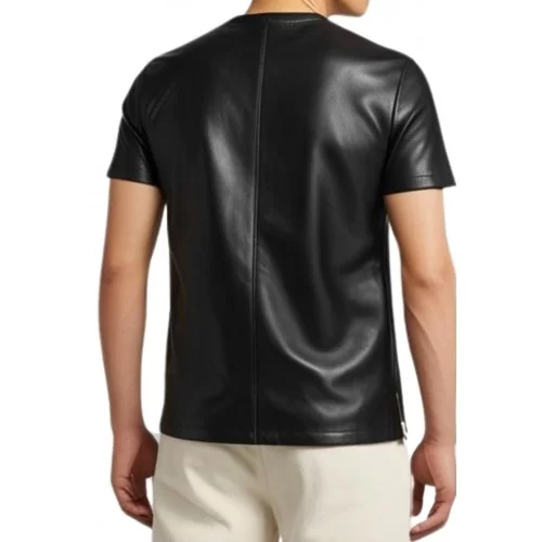 Tee shirt en agneau noir modèle Robby