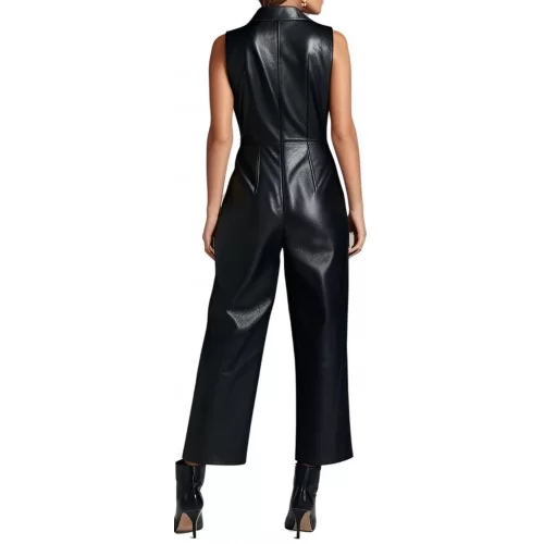 Combinaison en agneau cuir noir femme modèle Radiola