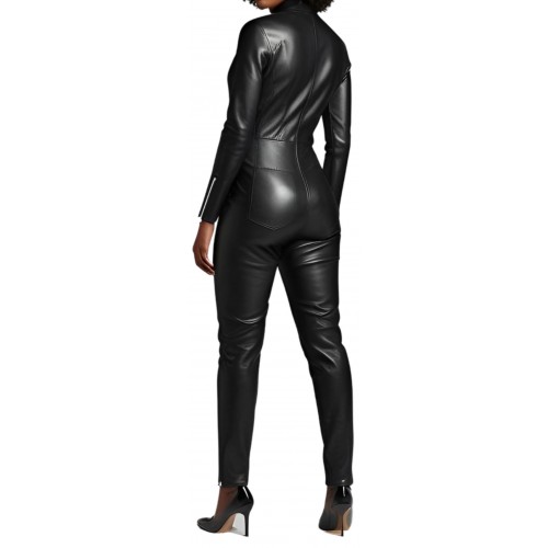 Combinaison femme en agneau de cuir stretch modèle Abile