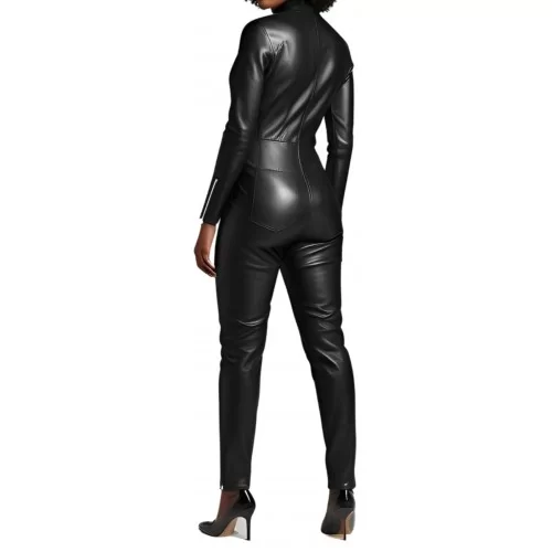 Combinaison femme en agneau de cuir stretch modèle Abile