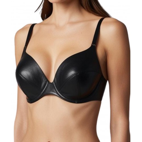 Soutien gorge en agneau noir modèle Ciria