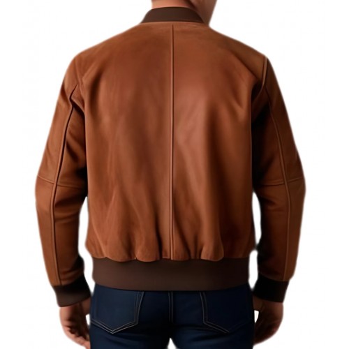 Blouson teedy homme en agneau velours marron modèle Felix