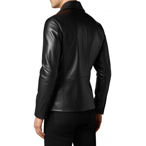 Blazer cuir homme court en agneau modèle Oruce