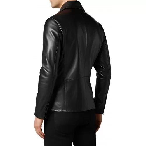 Blazer cuir homme court en agneau modèle Oruce