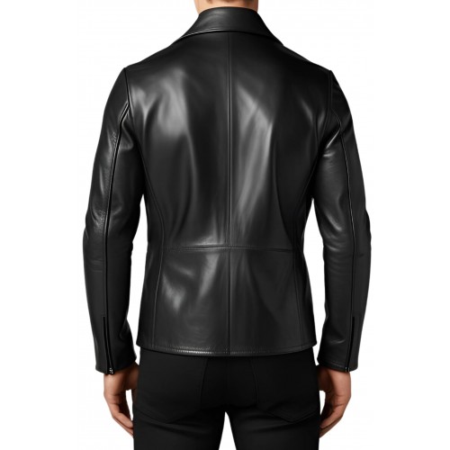 Blazer cuir homme court en agneau modèle Oruce